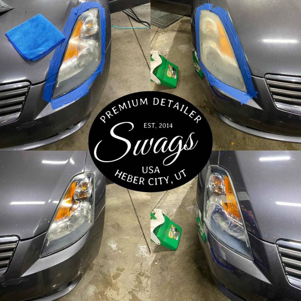 Nissan Altima headlight restoration multi-stage process
