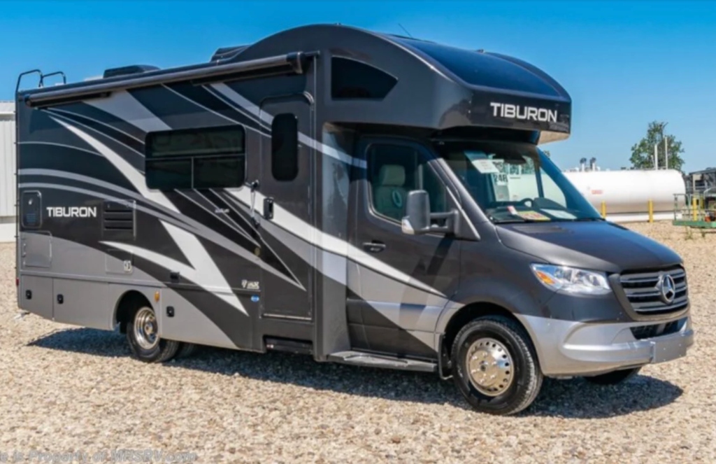 Class A motorhome exterior restored at Swags Auto Lab Heber City